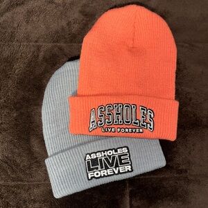Assholes Live Forever beanies